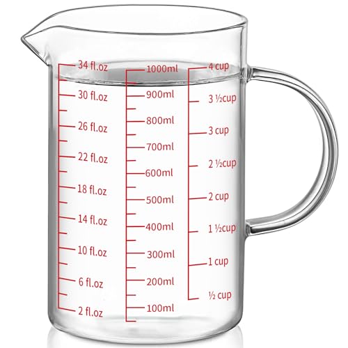 1 Gallon Plastic Measuring Pitcher with Spout and Handle R7971