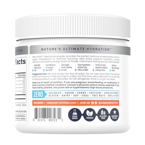 Unflavored Electrolyte Powder Drink Mix, 50 Servings A768273