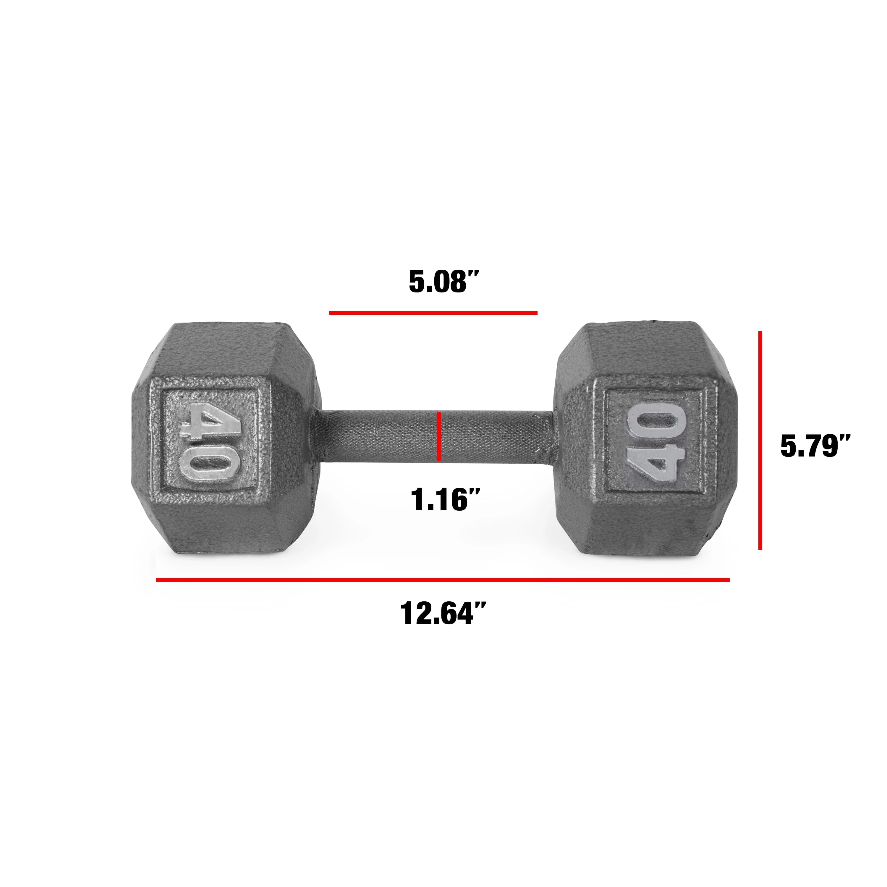25lb Cast Iron Hex Dumbbell A154916
