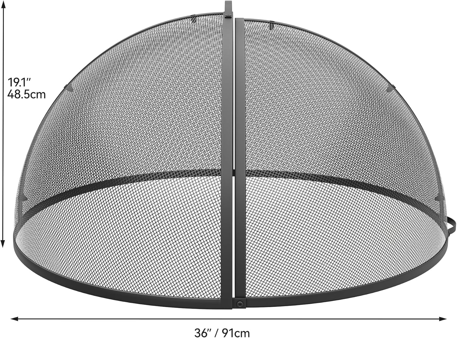 Heavy-Duty Fire Pit Spark Screen with Handle and Poker B8397