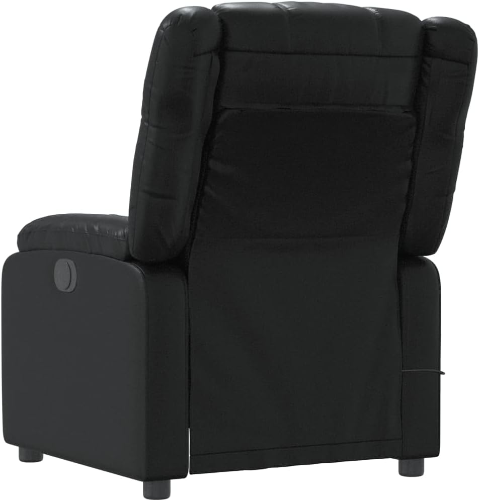 Black Faux Leather Massage Recliner Chair G43769