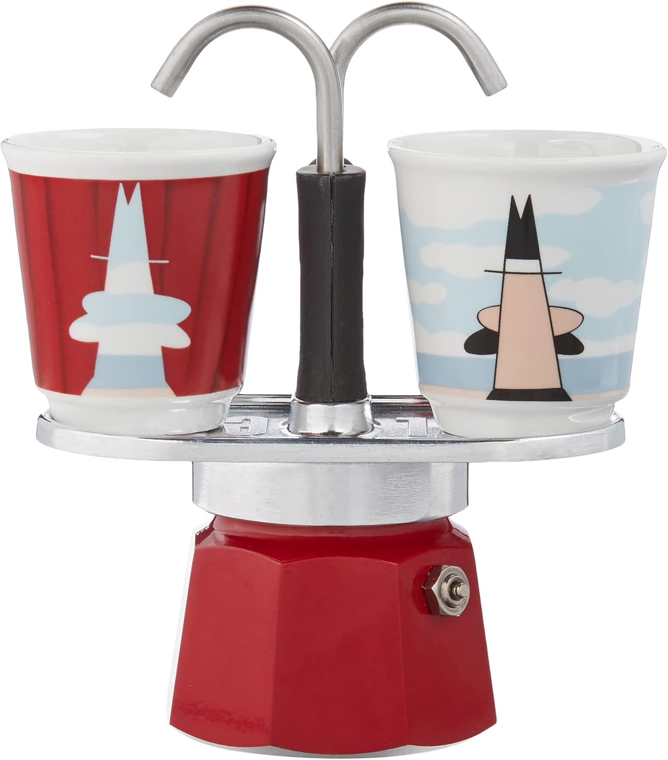 Red Aluminium Moka Set 2-Cup 2.8 Oz C51877