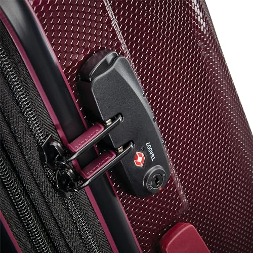 3 Piece Hard-Shell Luggage Set with Carry-On, Medium, and Large Suitcase, Aubergine R242