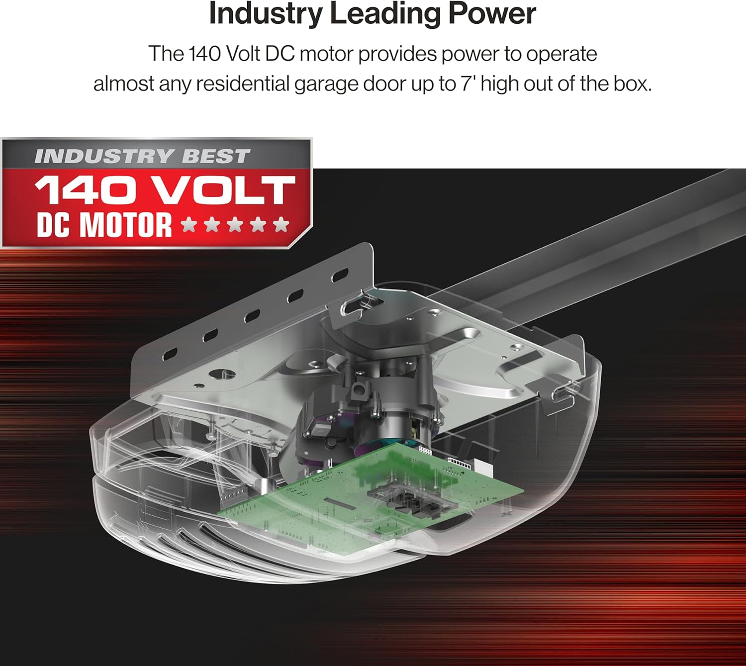 Garage Door Opener with Belt Drive and two Remotes C636