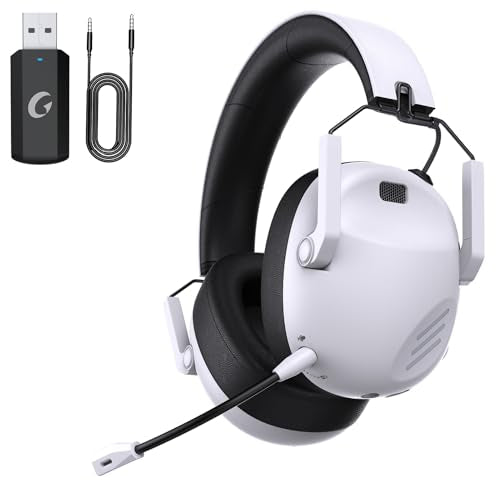 Black Wireless Gaming Headset with Bluetooth 5.3 and Noise Canceling Microphone H144116