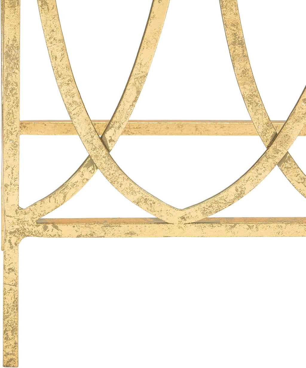 Gold Foil and Glass Console Table K21998