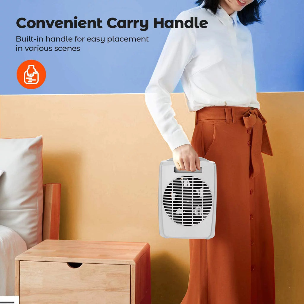 Ceramic Small Space Heater with Thermostat, 750W/1500W A704267