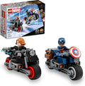 LEGO Marvel Black Widow & Captain America Motorcycles Buildable Toy with 2 Minifigures P5704