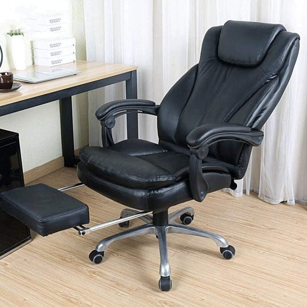High Back Office Chair with Footrest and Thick Padding Reclining Computer Chair I23902
