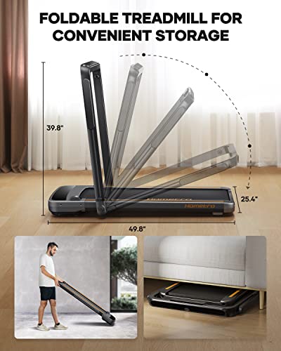 3.0HP Foldable Compact Treadmill with Dual LED Touch Screens B68116