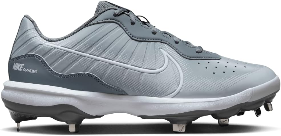 Gray Metal Baseball Cleats Size 12 Medium K906