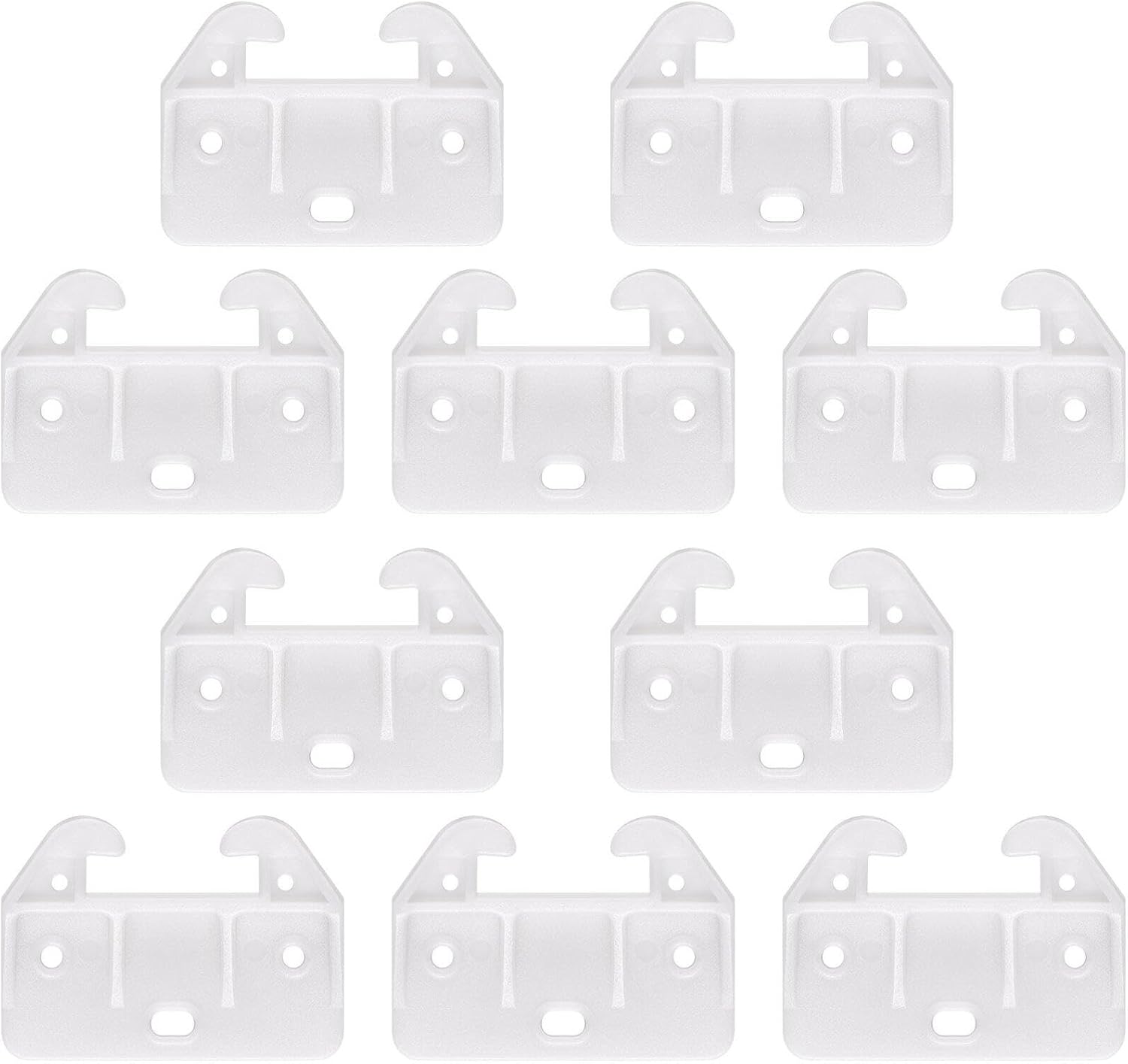 White Plastic Drawer Track Guide 10 Pc S247428