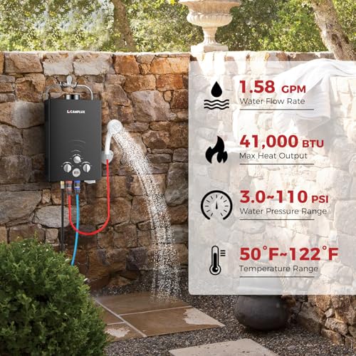 White 2.64 GPM Propane Portable Gas Water Heater T9958