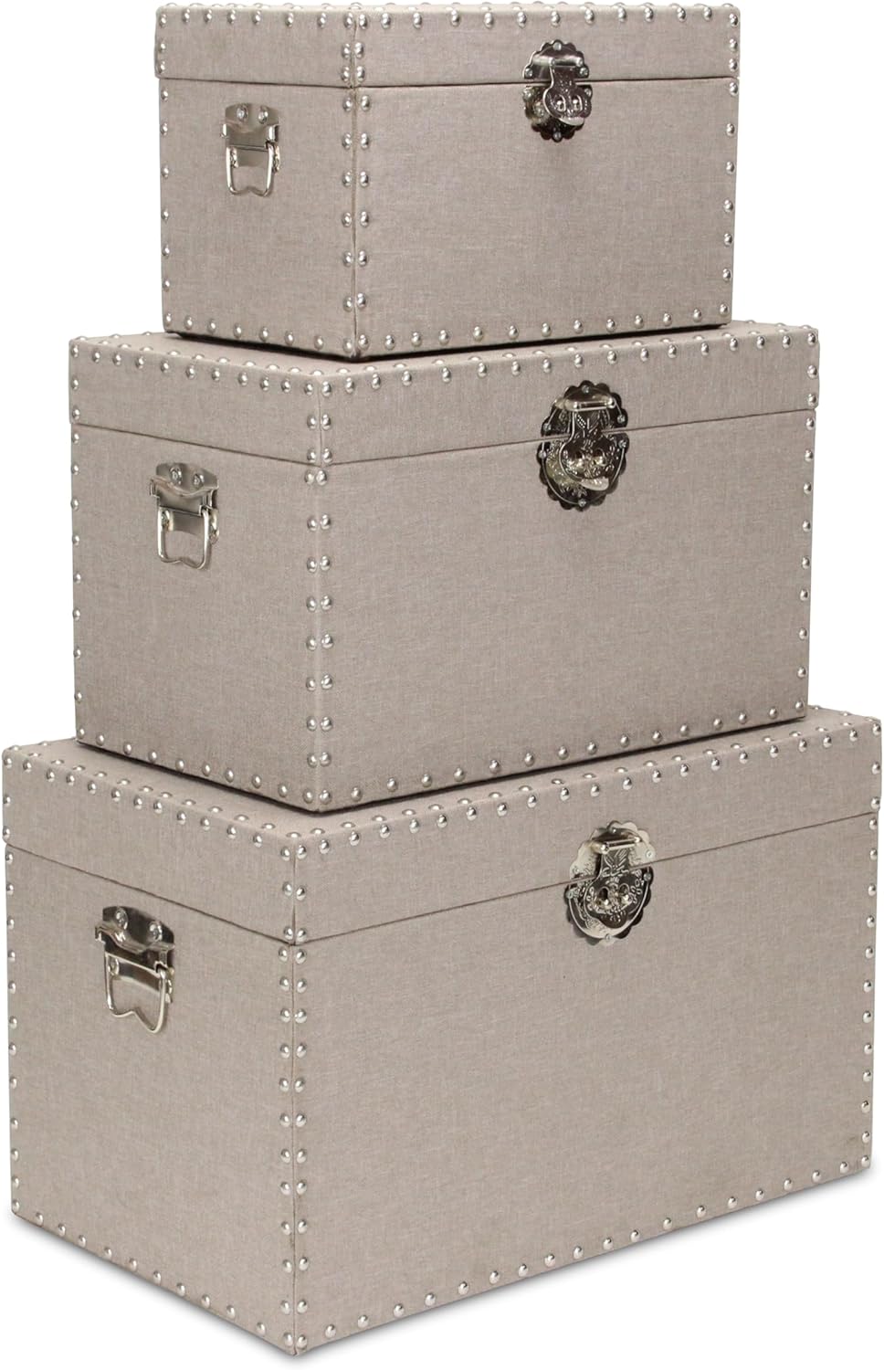 Tan Wooden Trunk Set H450678