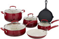 10-Piece Red Cookware Set A3131