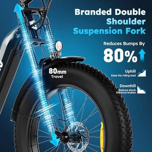 26"x4" Fat Tire Electric Mountain Bike with 1000W Peak Motor M439607