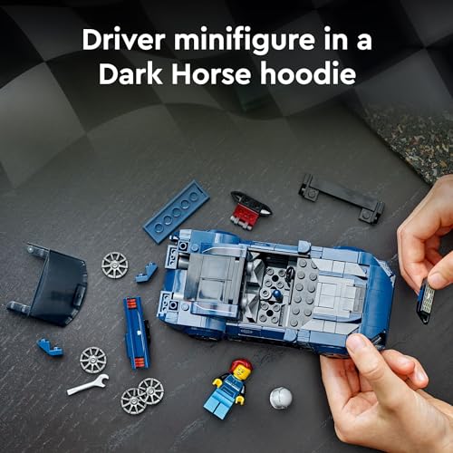 Blue Ford Mustang Dark Horse Sports Car Toy Building Set I438676