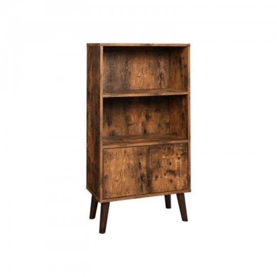 2-Tier Bookshelf with Doors Storage Cabinet Y6700